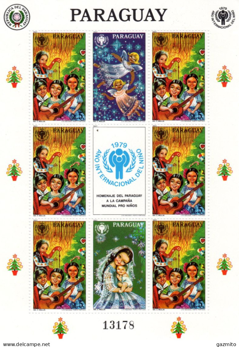 Paraguay 1981, Music, Year Of The Child, Musical Instruments, Sheetlets - Paraguay