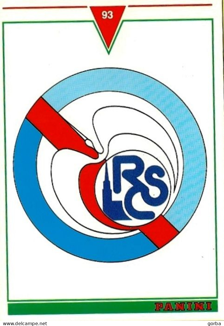 *Carte Cartonnée PANINI Divers- Logo Club 1993 - 357 Racing Club De STRASBOURG - Trading Cards