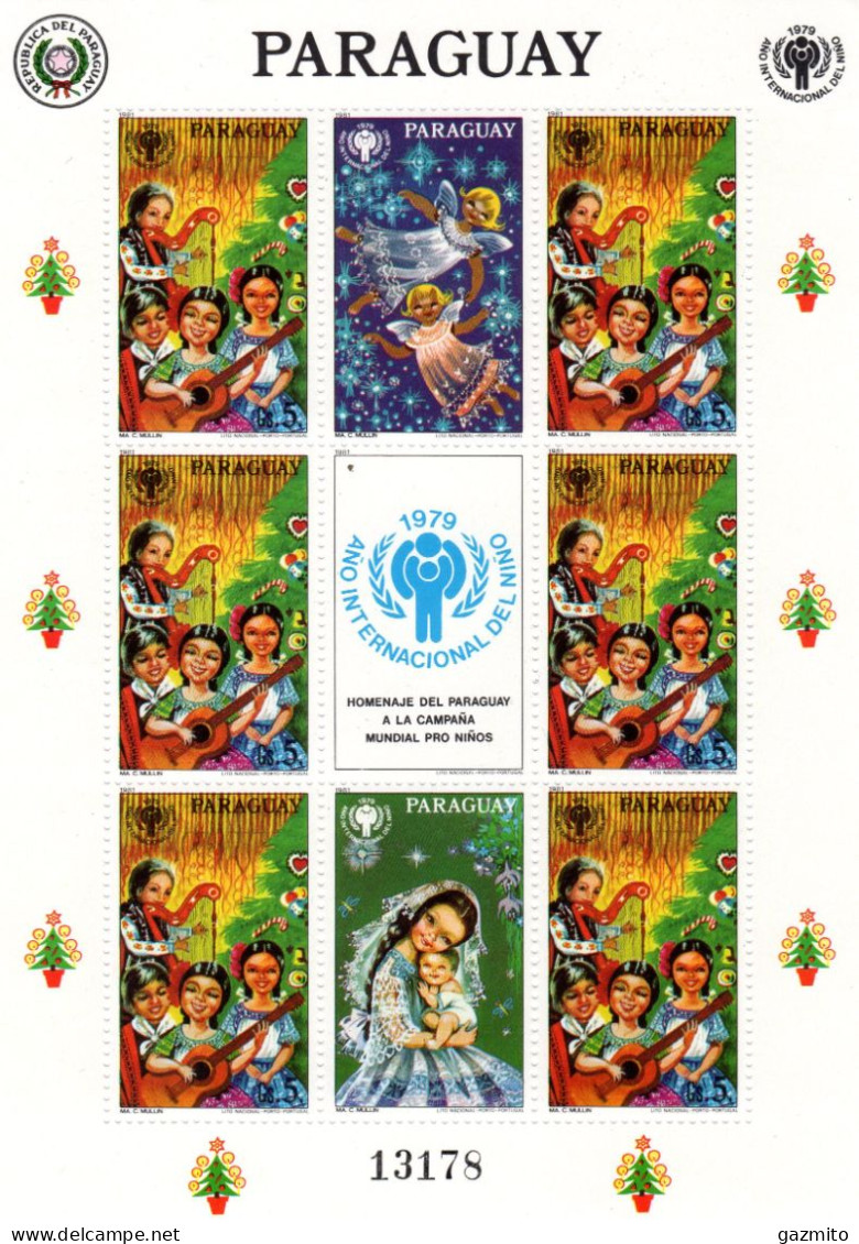 Paraguay 1981, Music, Year Of The Child, Musical Instruments, Sheetlets - Autres & Non Classés