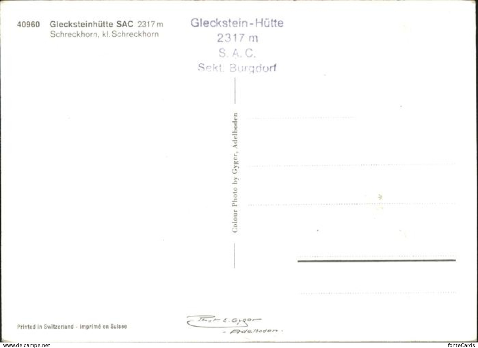 11181561 Schreckhorn Glecksteinhuette Sac Schreckhorn - Andere & Zonder Classificatie