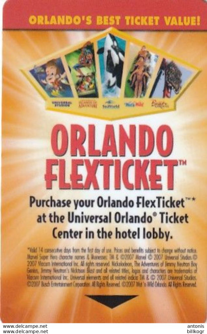 USA - Universal Orlando Resort, Hotel Keycard, Used - Hotelkarten