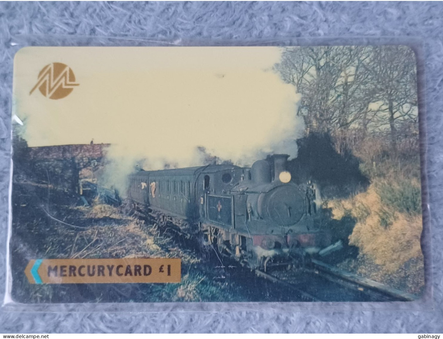 TRAIN - UNITED KINGDOM - MERCURY - 20MERB - I.O.W. Steam Train (J.B. Cards Backprint) - TRAIN - 750EX. - Mercury Communications & Paytelco