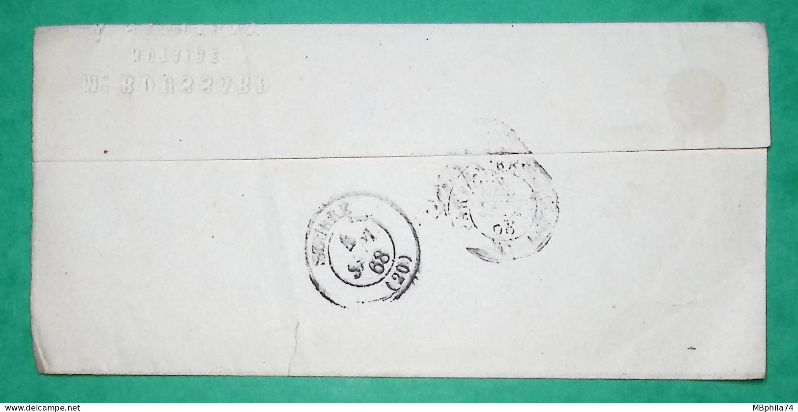 N°29 GC 1742 GUILLON YONNE OR ORIGINE RURALE POUR SEURRE COTE D'OR 1868 LETTRE COVER FRANCE - 1849-1876: Classic Period