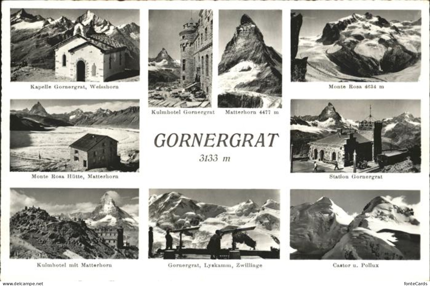 11181417 Gornergrat Zermatt Castor, Pollux, Monte Rosa, Kulmhotel, Kapelle Gorne - Autres & Non Classés