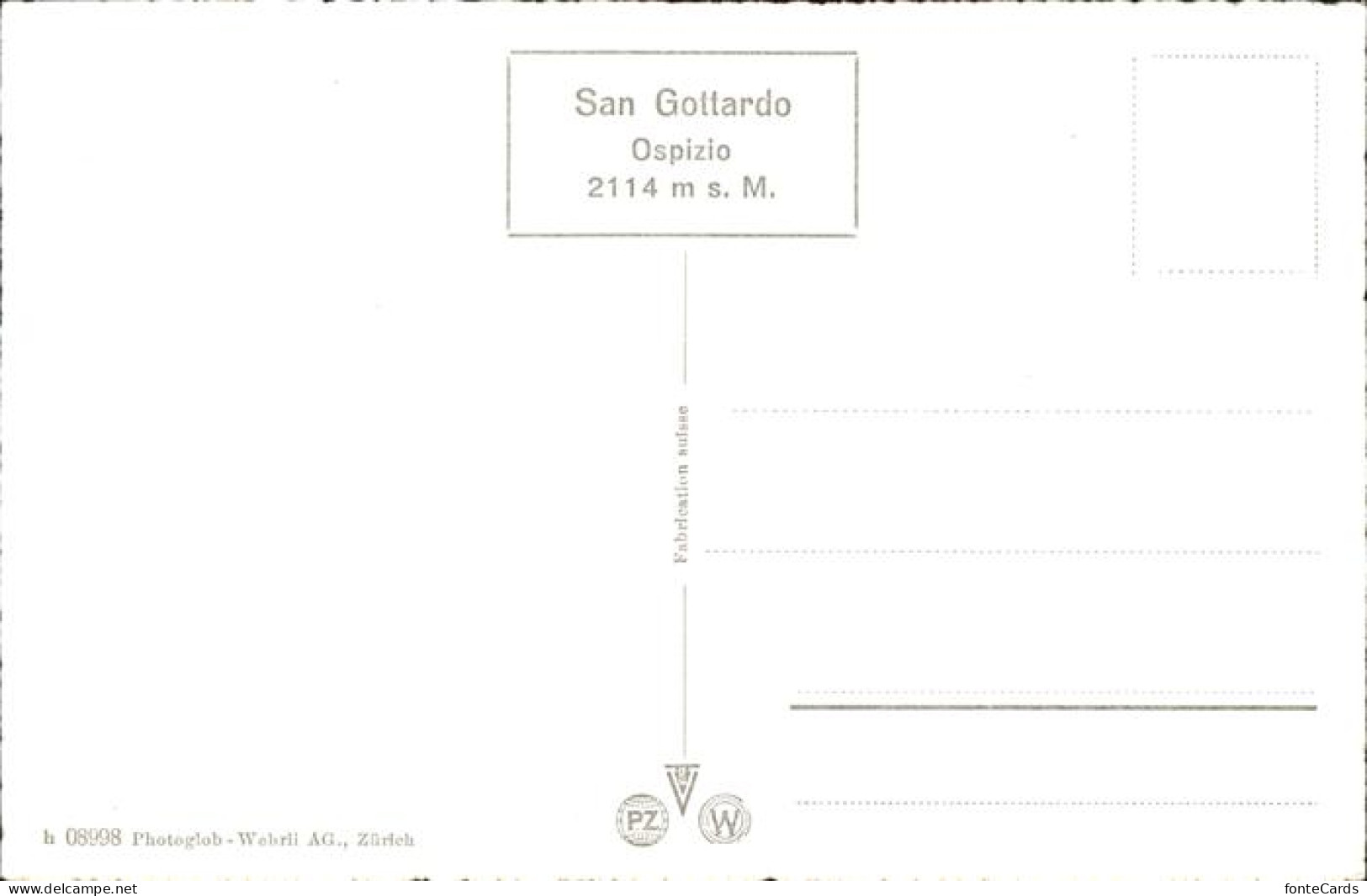 11181414 San Gottardo Ospizio San Gottardo 2114 M., Hotel Monte Prosa San Gottar - Sonstige & Ohne Zuordnung