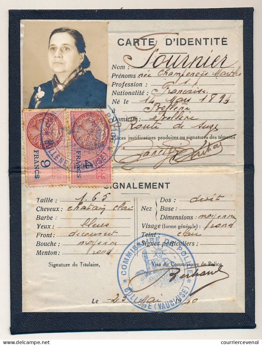 FRANCE / Maroc - Passeport 1960 fiscal 32,00NF visas Casablanca + Carte d'identité Fiscaux 4f et 9F - Même personne