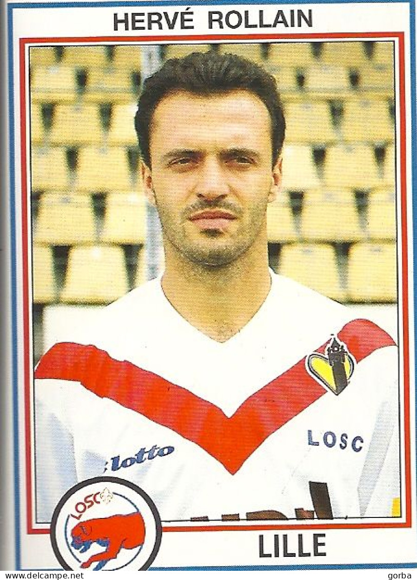 *PANINI - FOOT 1993 - N°76 Hervé ROLLAIN - LILLE Olympique Sporting Club - Edition Française