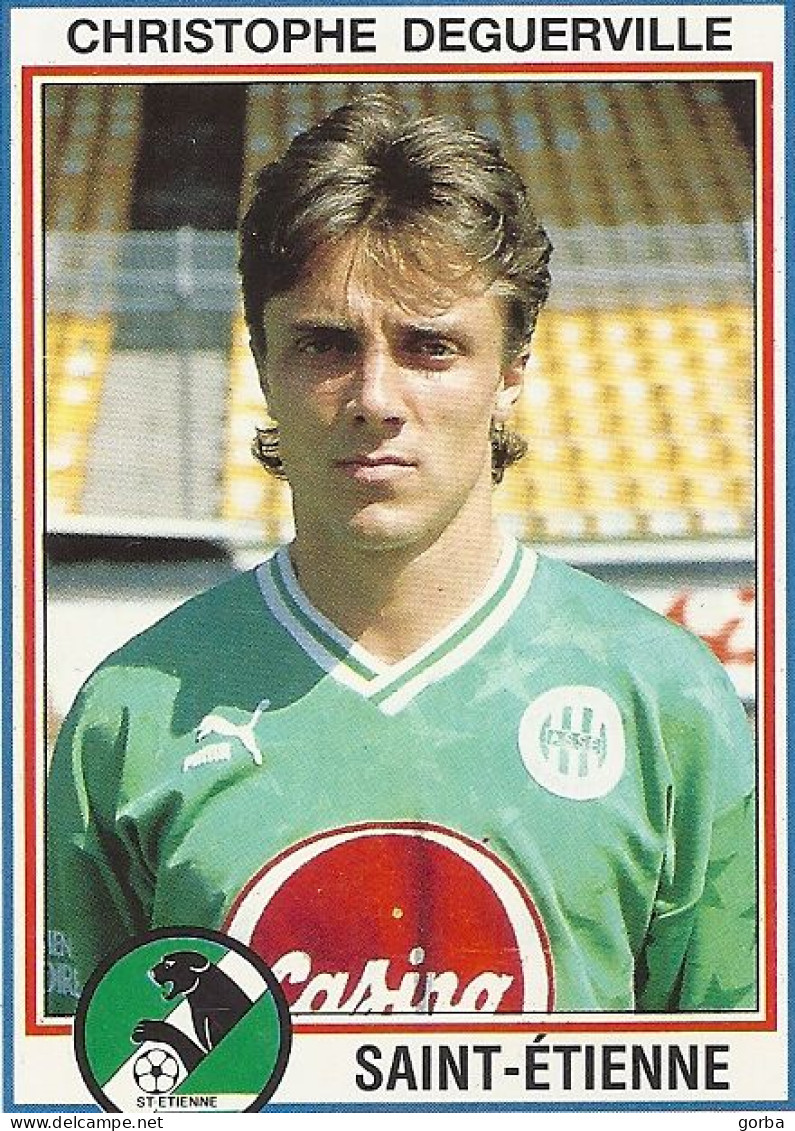 *PANINI - FOOT 1993 - N°201 Christophe DEGUERVILLE - Association Sportive De Saint-Etienne - Edition Française