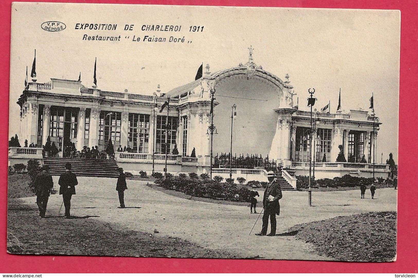 C.P. Charleroi   = Exposition De  1911 : Les Allées De L' Aile Droite :  Restaurant  Du  FAISAN  DORE - Charleroi