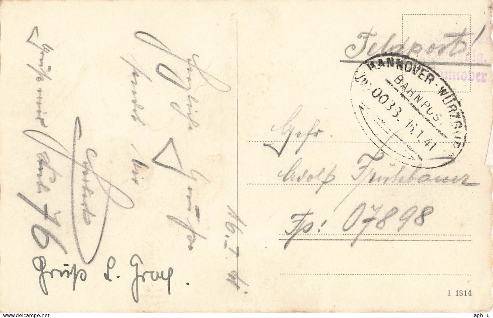 Bahnpost (Ambulant; R.P.O./T.P.O.) Hannover-Würzburg (ZA2663) - Lettres & Documents