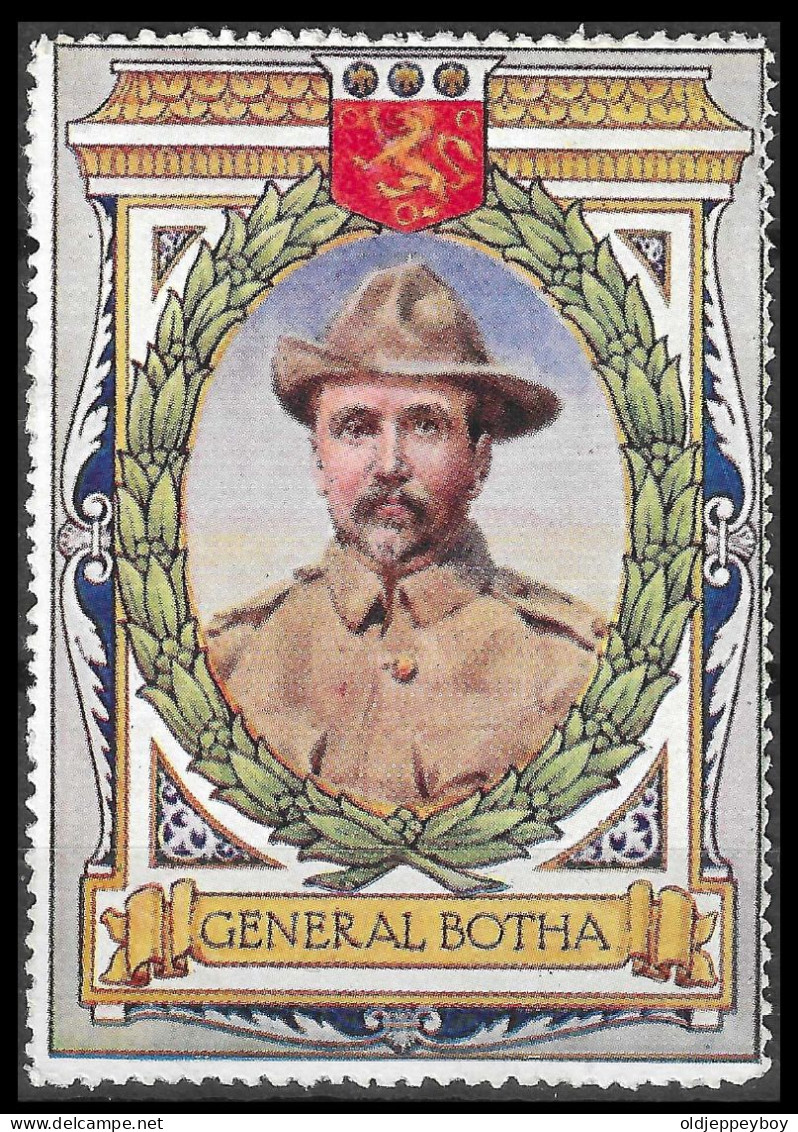 Vignette Militaire  Reklamemarke Cinderella 4.5 X 6 Cm GENERAL BOTHE BOER GENERAL SOUTH AFRICA AFRIKAANER - Erinnofilie