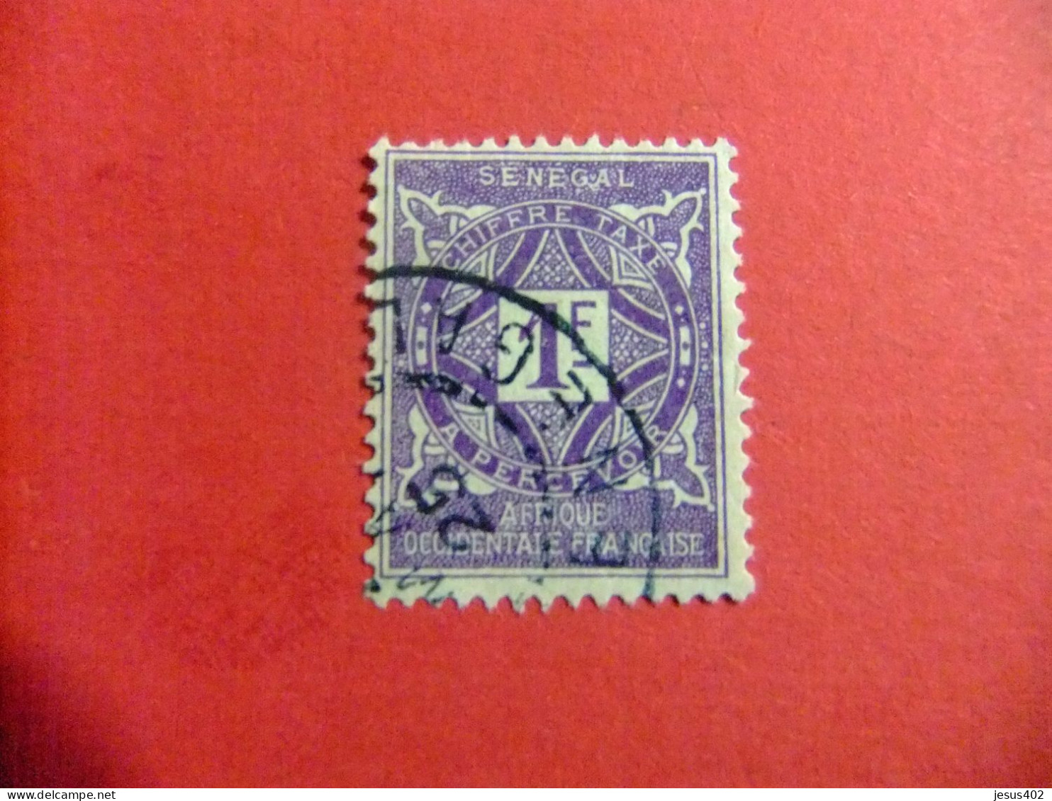 55 SENEGAL 1915 / SELLO TAX / YVERT TAX 19 FU - Used Stamps