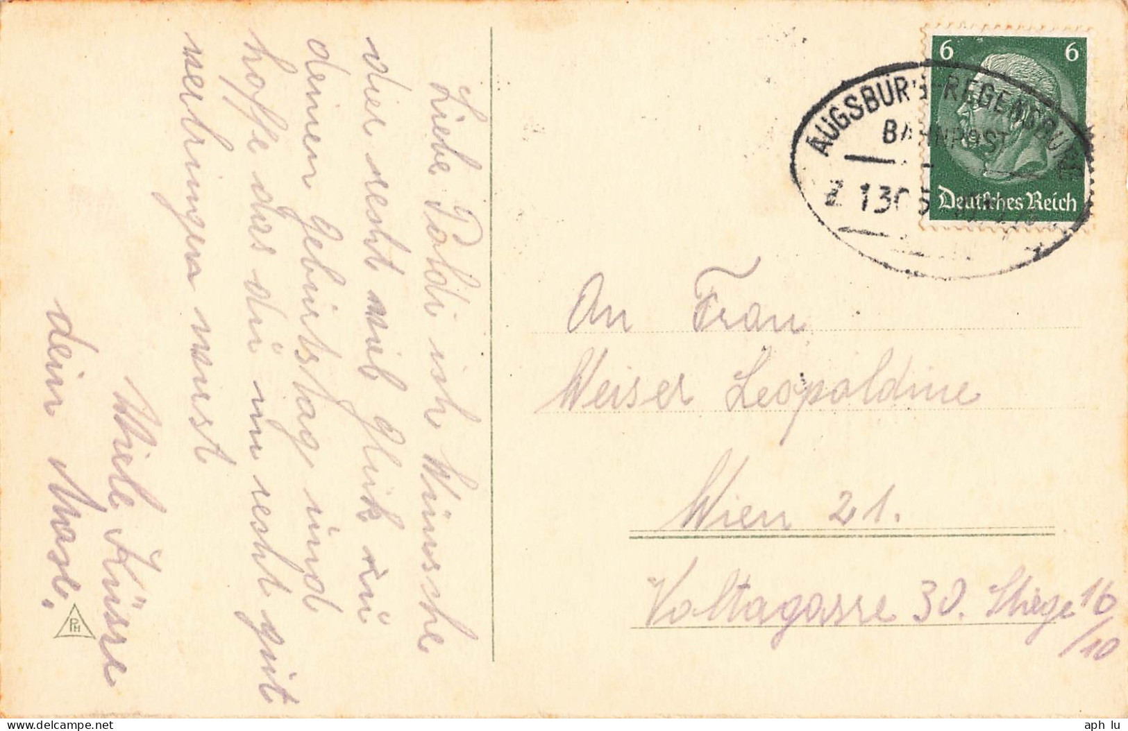 Bahnpost (Ambulant; R.P.O./T.P.O.) Augsburg-Regensburg (ZA2667) - Lettres & Documents