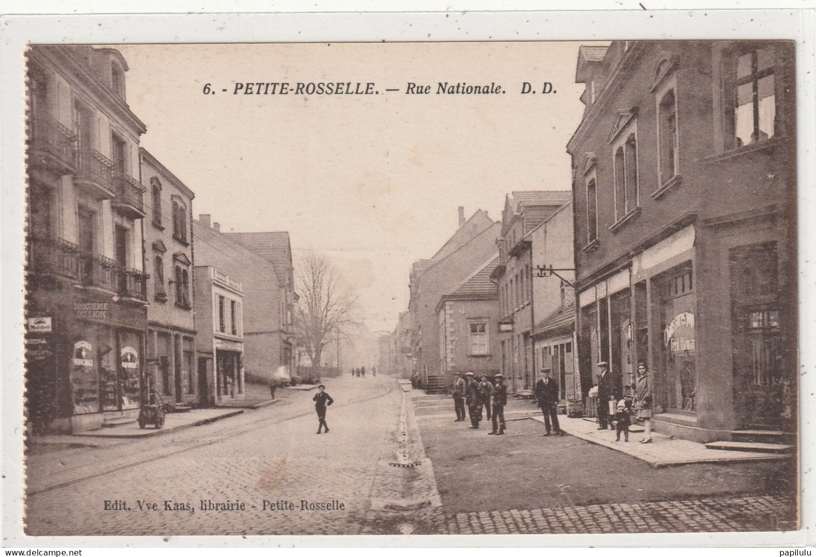 307 DEPT 57 : édit. Vve Kaas Libr. : Petite Rosselle Rue Nationale : ( Carte D D N° 6 ) - Autres & Non Classés