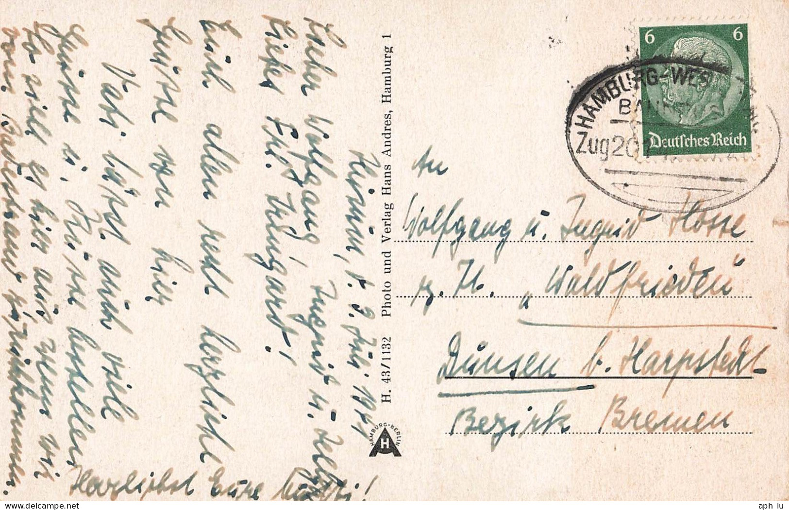 Bahnpost (Ambulant; R.P.O./T.P.O.) Hamburg-Wes... (ZA2674) - Lettres & Documents