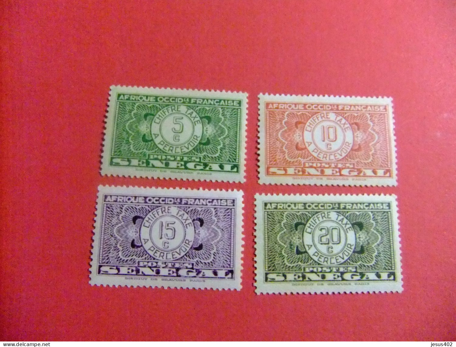 55 SENEGAL 1935 / SELLO TAX / YVERT TAX 22 / 25 MNH - Used Stamps