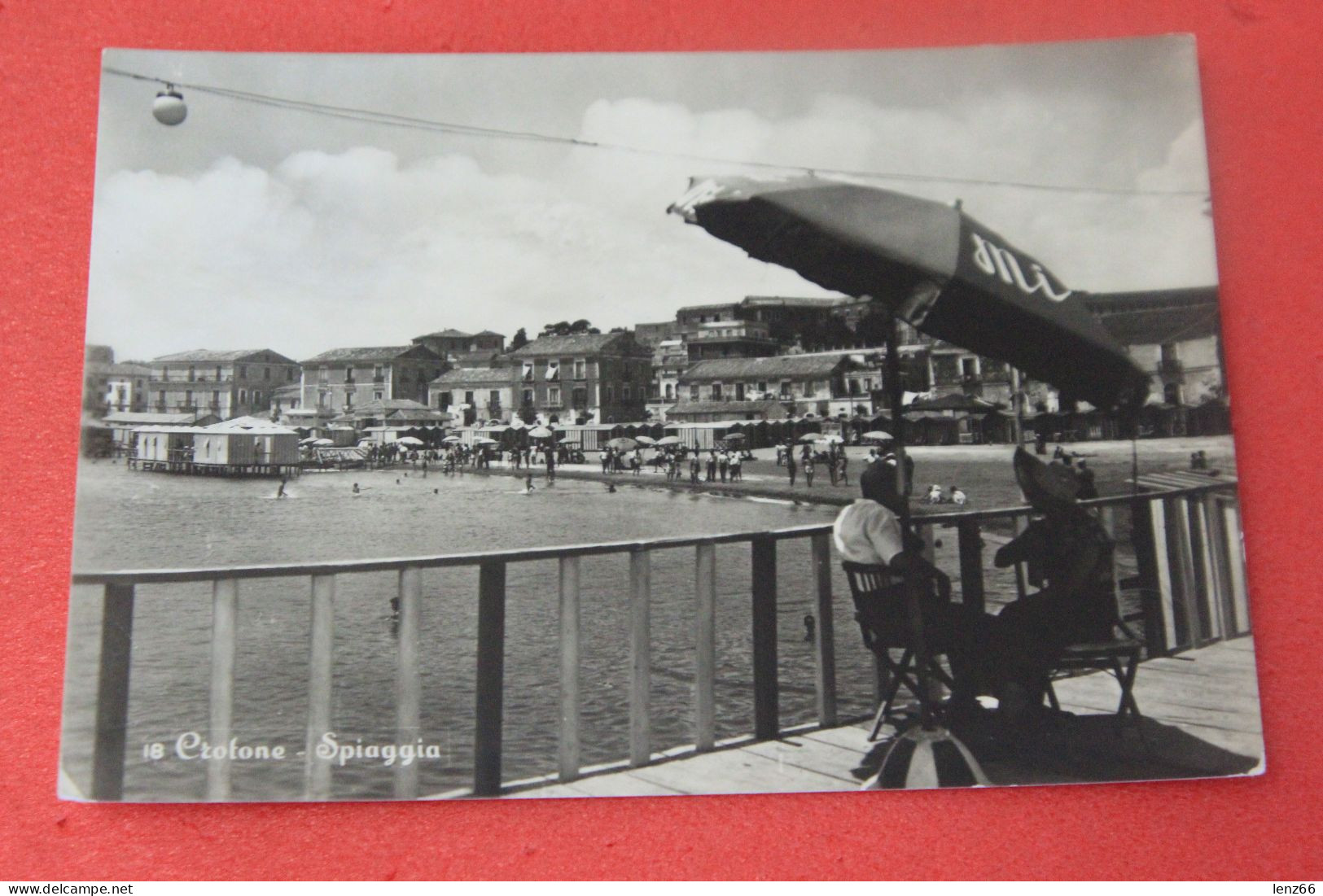 Crotone La Spiaggia 1958 + No Francobollo - Crotone