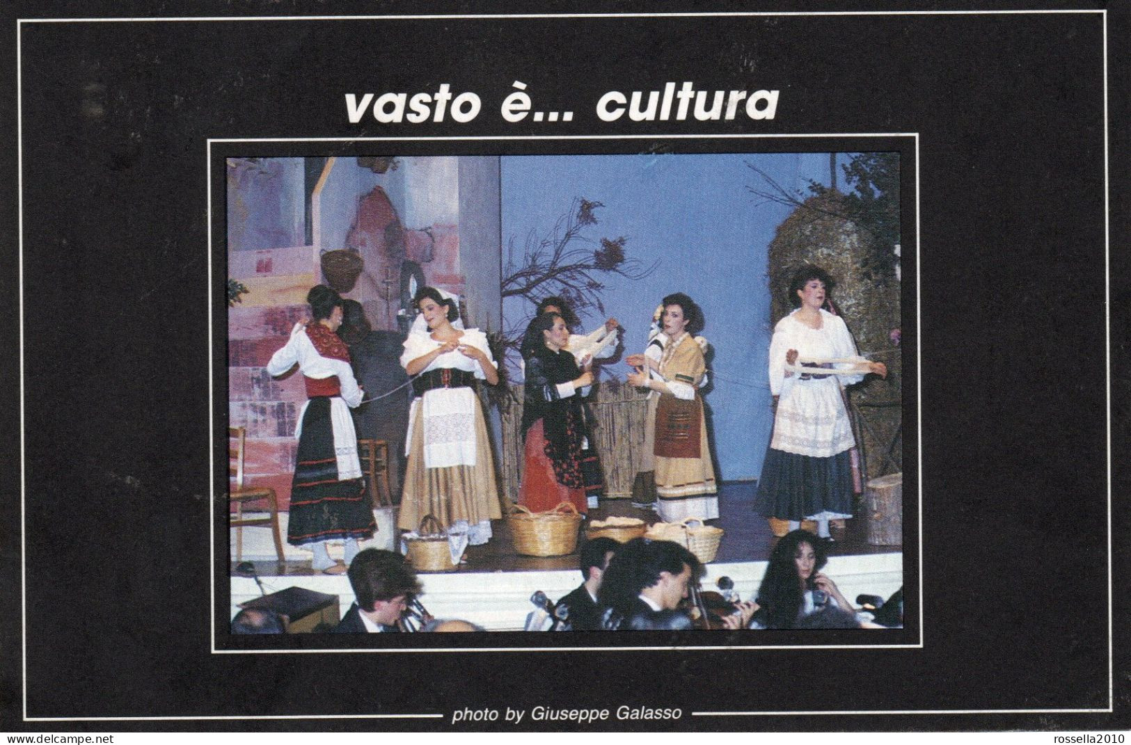 CARTOLINA COSTUMI ITALIA CHIETI VASTO TEATRO ROSSETTI OPERETTA CORO HISTONIUM Italy Postcard ITALIEN Ansichtskarten - Kostums