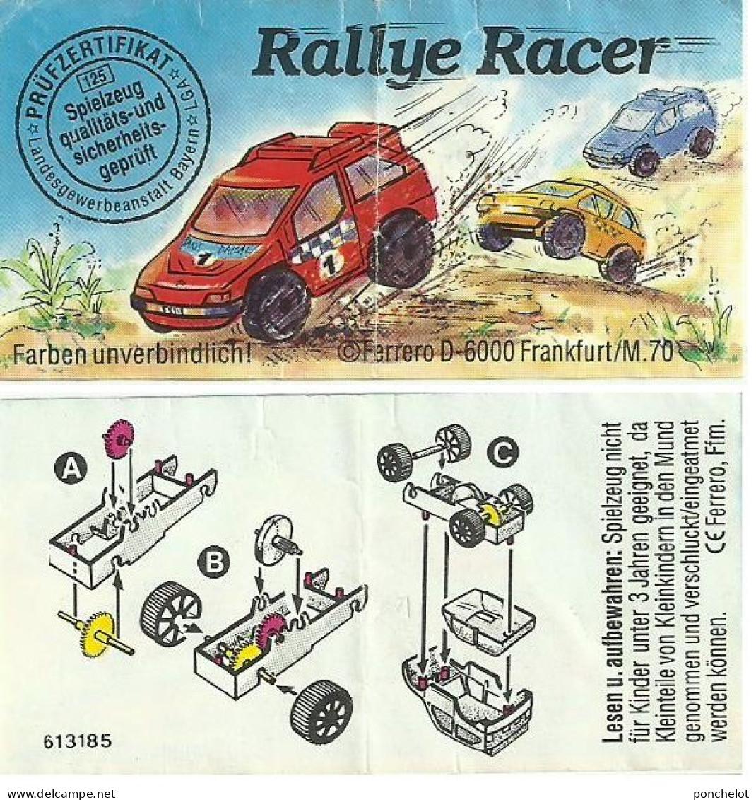 KINDER D 1993 RALLYE RACER BPZ 613185 - Handleidingen
