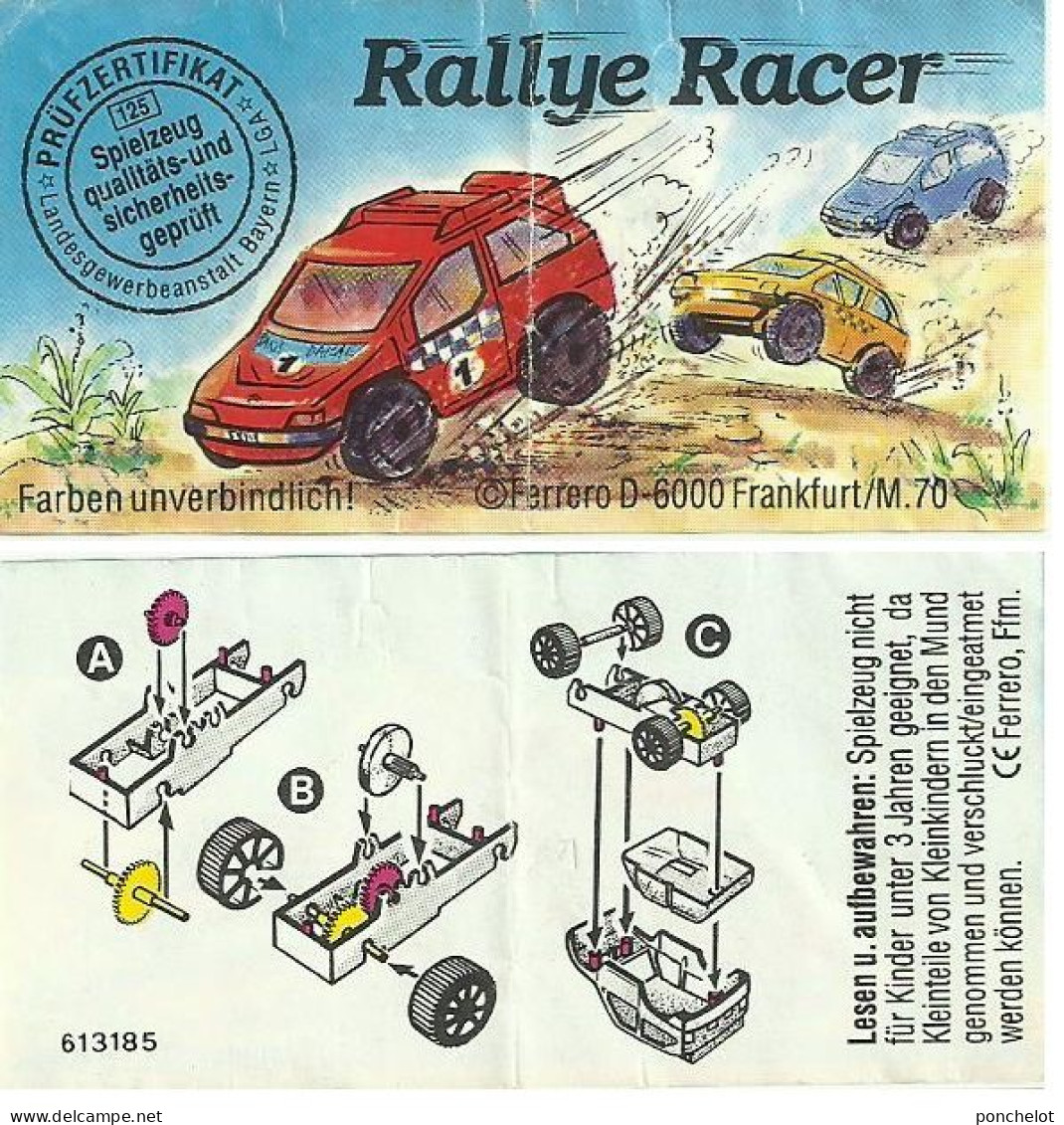 KINDER D 1993 RALLYE RACER BPZ 613185 - Instructions