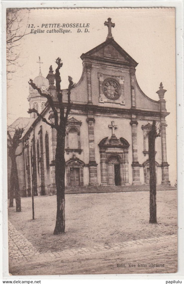 310 DEPT 57 : édit. Vve Kaas Libr. : Petite Rosselle église Catholique : ( Carte D D N° 12 ) - Autres & Non Classés