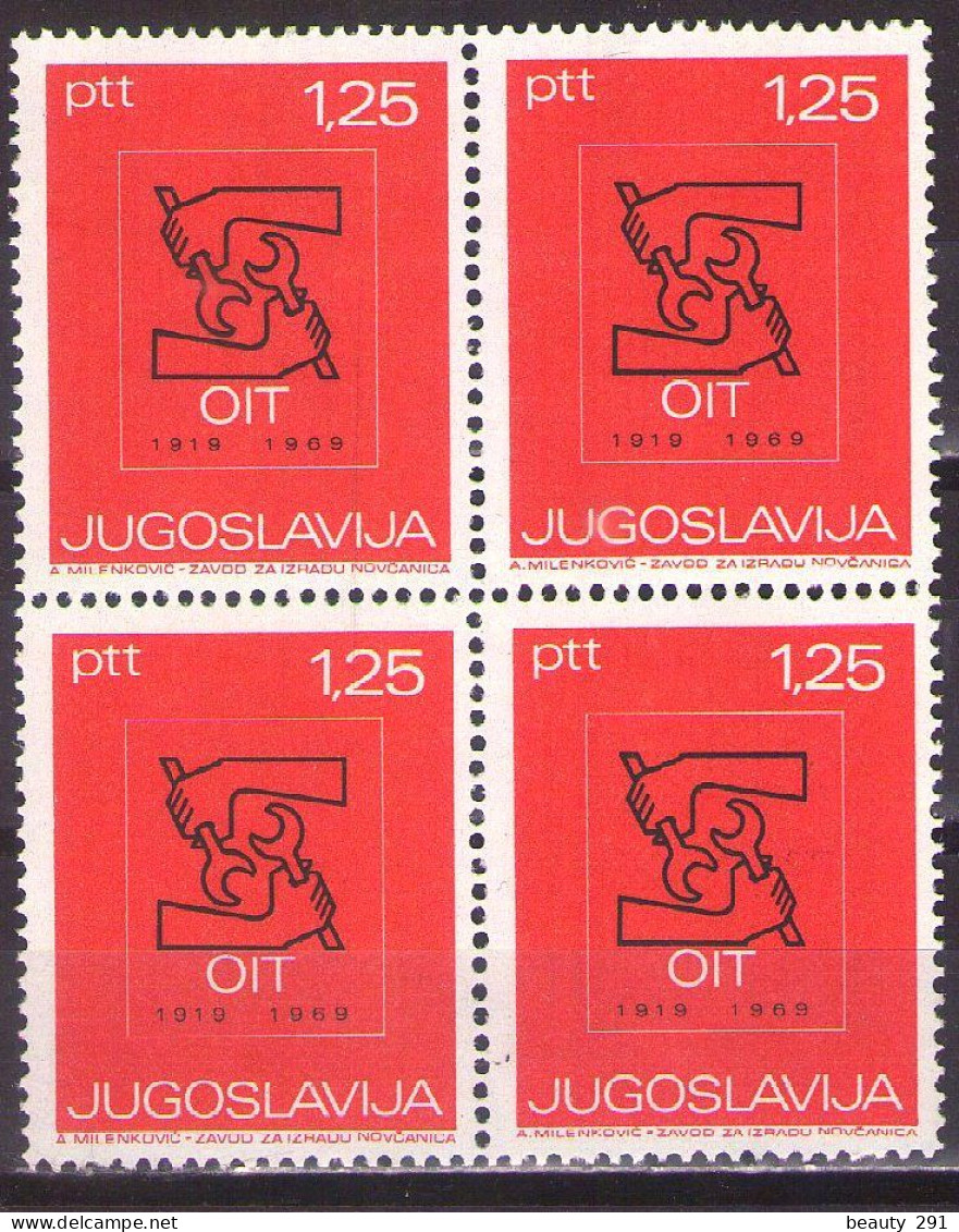 Yugoslavia 1968 - 50 Years Of International Labour Organisation - Mi 1317 - MNH**VF - Unused Stamps
