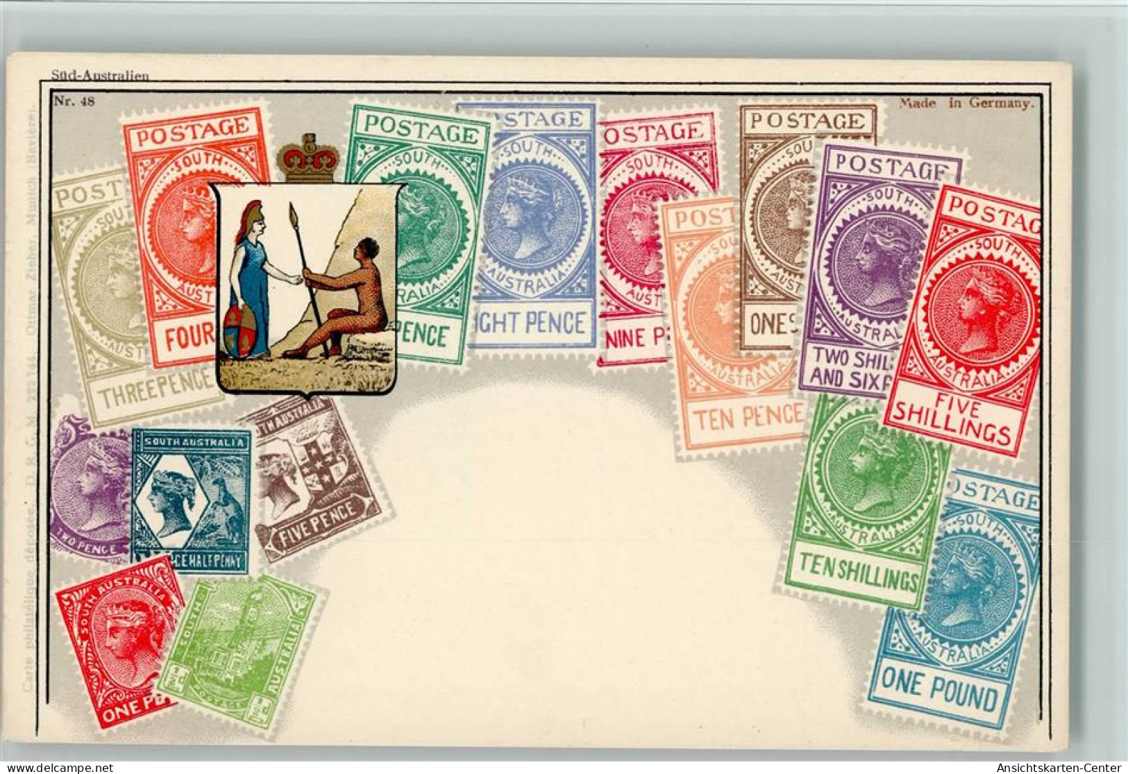 13019811 - Briefmarkenabbildungen Nr. 48  Wappen, Litho - Autres & Non Classés