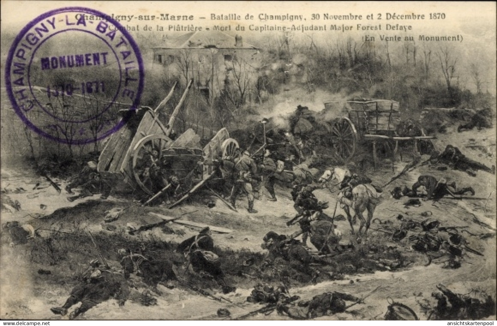 CPA Champigny Sur Marne Val De Marne, Schlacht Von Champigny, Kampf Von Platrière - Other & Unclassified