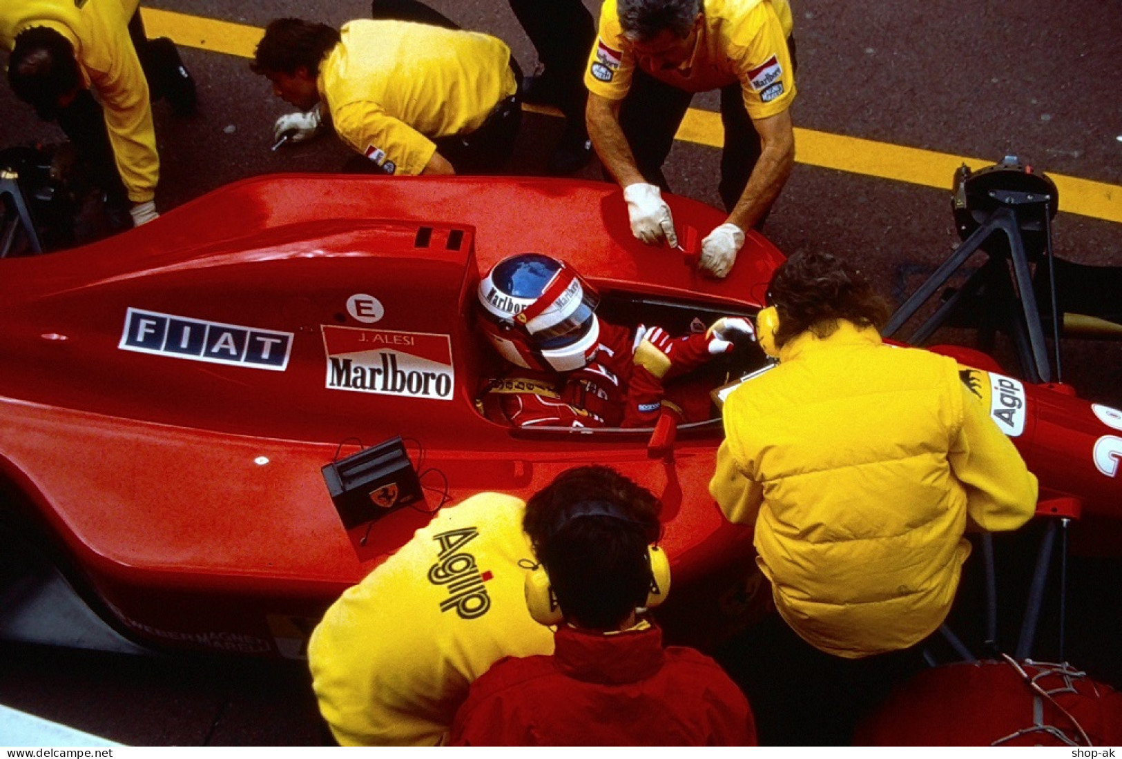 Dia0009/ DIA Foto Jean Alesi Auf Ferrari Formel 1 1990 Autorennen Rennwagen - Voitures