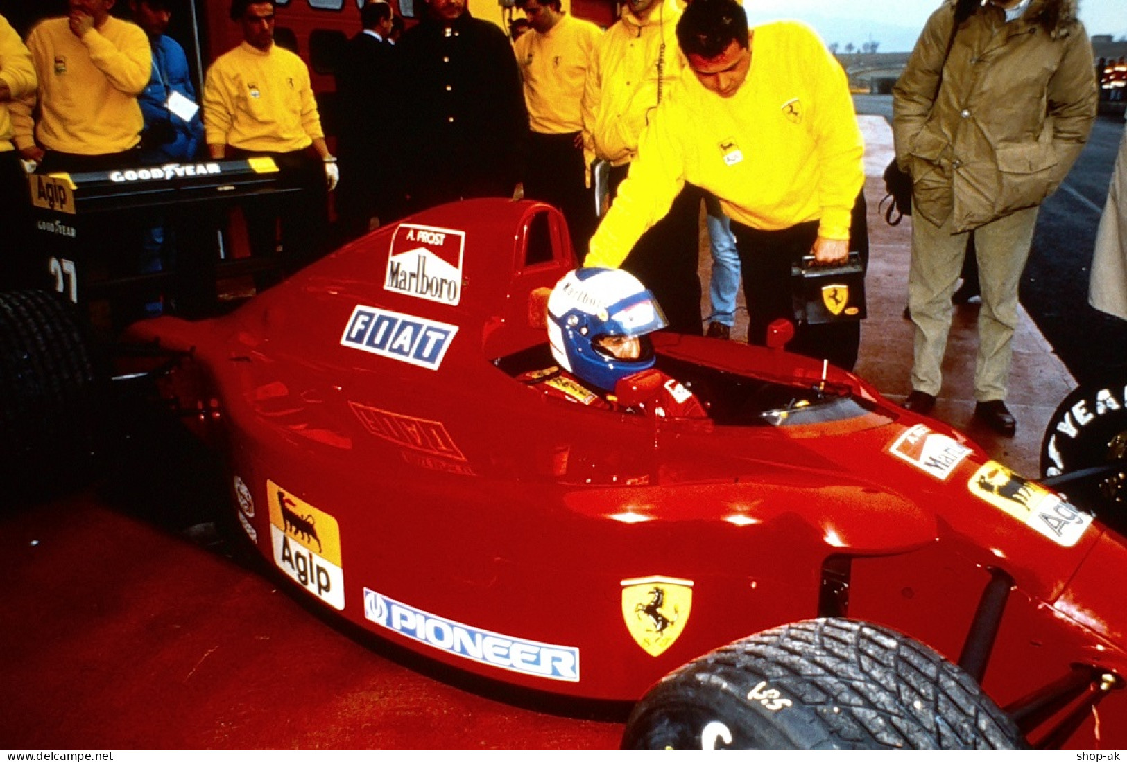 Dia0008/ DIA Foto Jean Alesi Auf Ferrari Formel 1 1990 Autorennen Rennwagen - Voitures