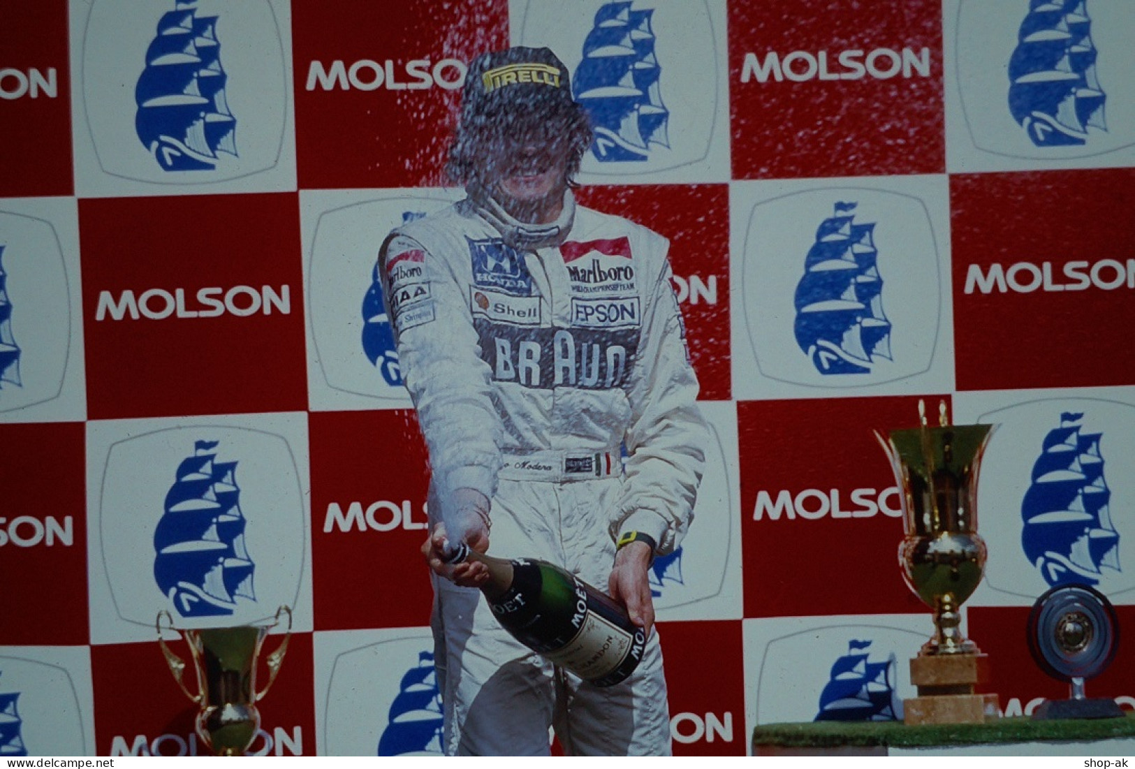 Dia0015/ DIA Foto Braun Tyrrell Honda  Stefano Modena Formel 1 1991  Rennfahrer - Coches