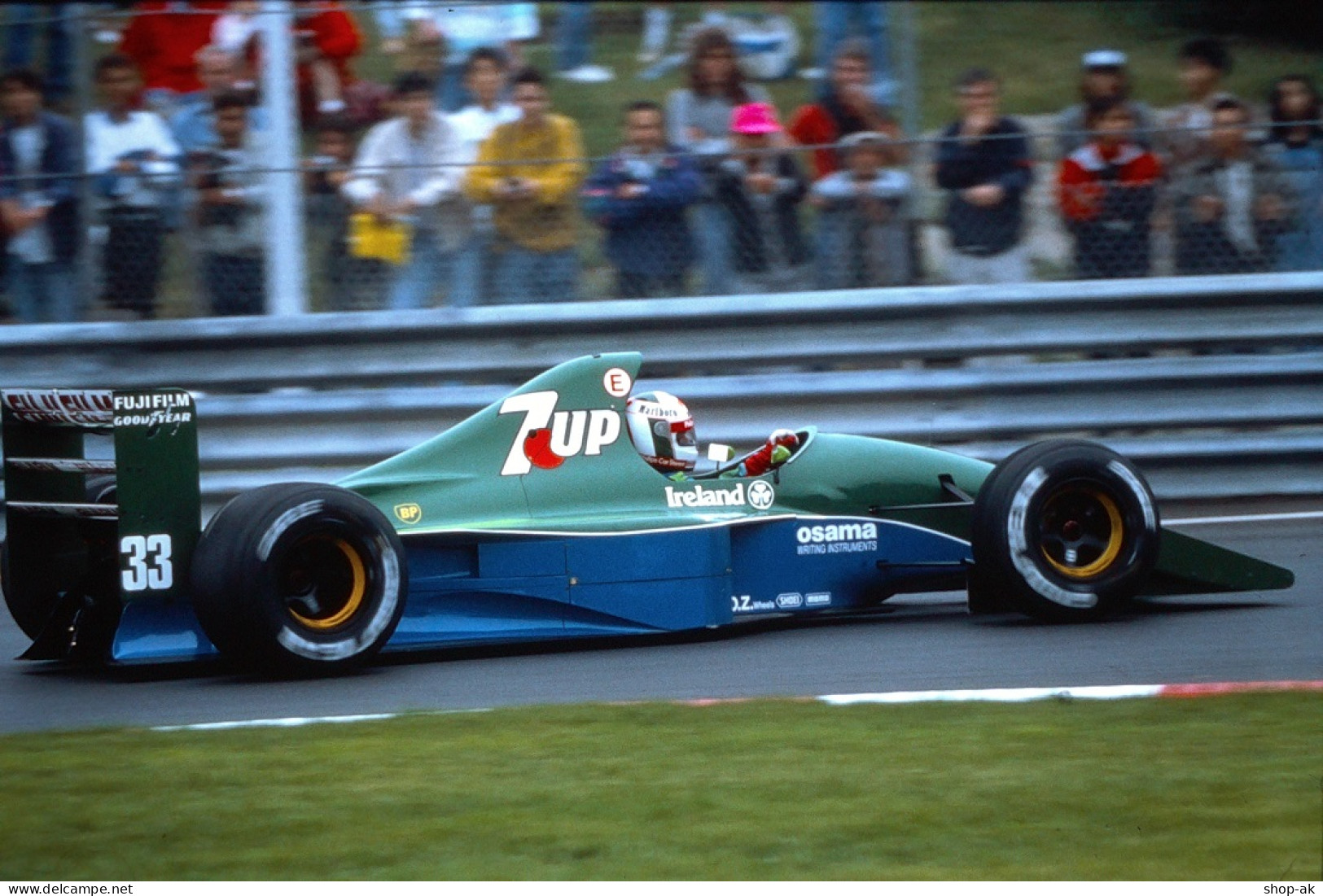 Dia0061/ DIA Foto Andrea De Cesaris  Team 7UP Jordan 1991 Formel 1 - Auto's