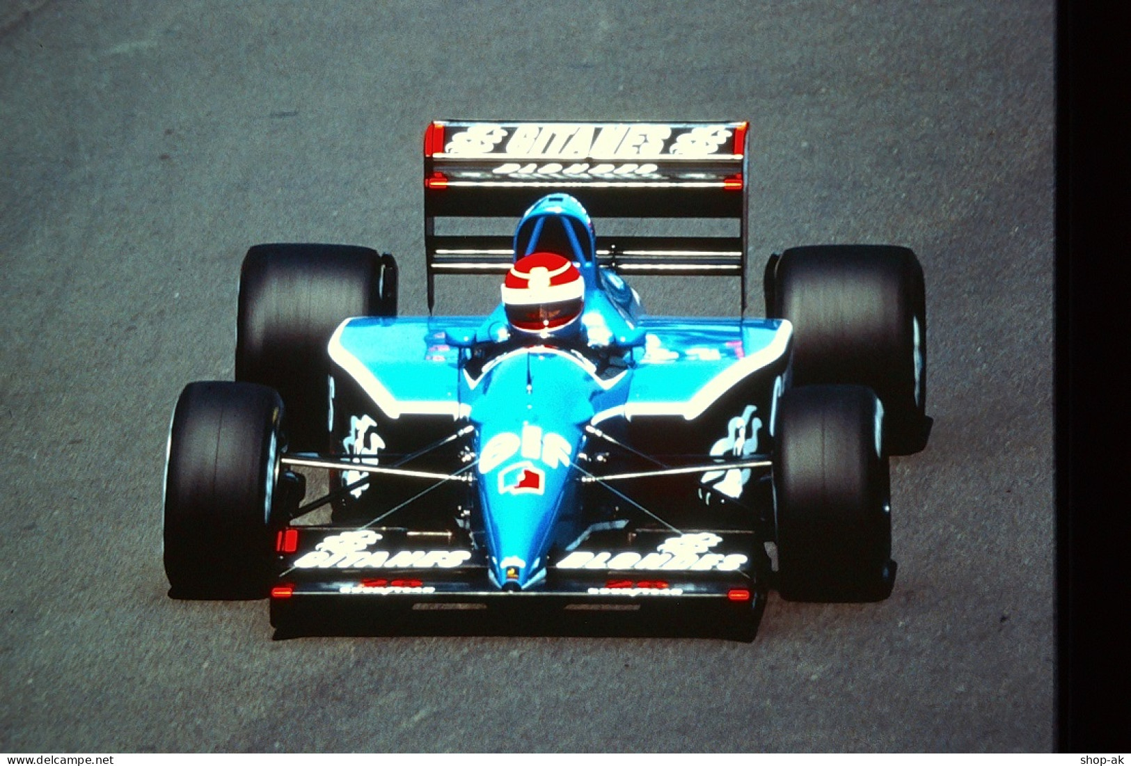 Dia0068/ DIA Foto  Erik Conas Auf Ligier JS 35B Lamborghini 1991 Formel 1 - Voitures