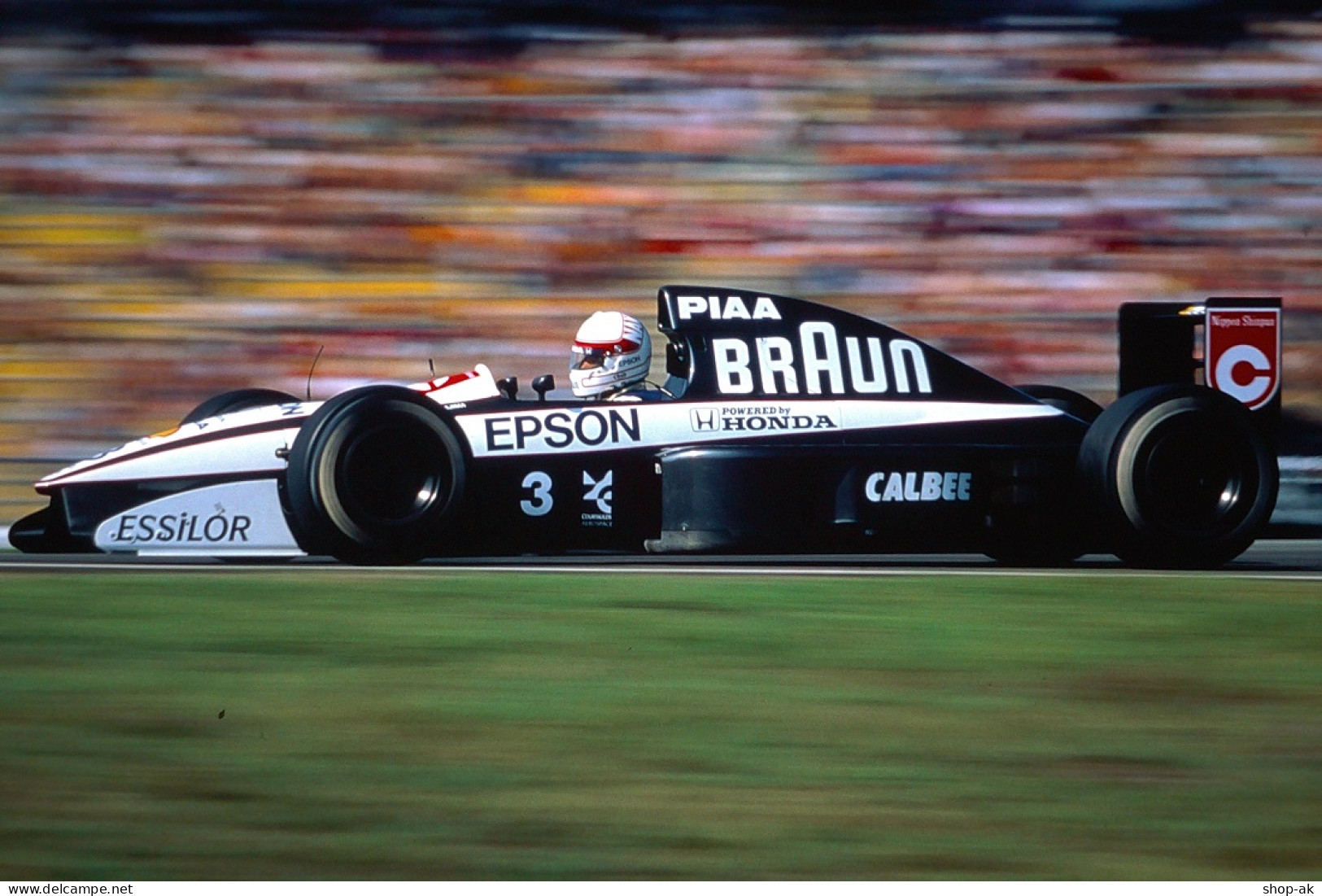 Dia0075/ DIA Foto Braun Tyrrell Honda 020 S. Nakajima Formel 1 Vintage Slide - Voitures