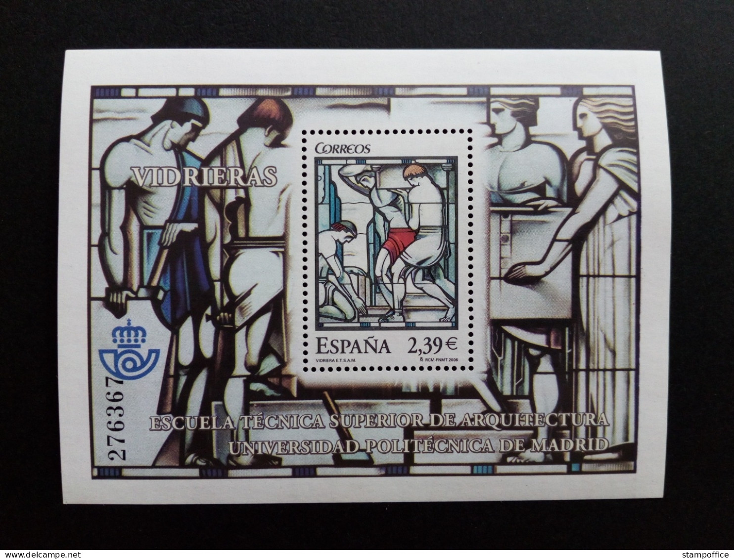 SPANIEN BLOCK 159 POSTFRISCH(MINT) BUNTGLASFENSTER(IV) 2006 ALBERTO MARTORELL - Blocks & Sheetlets & Panes