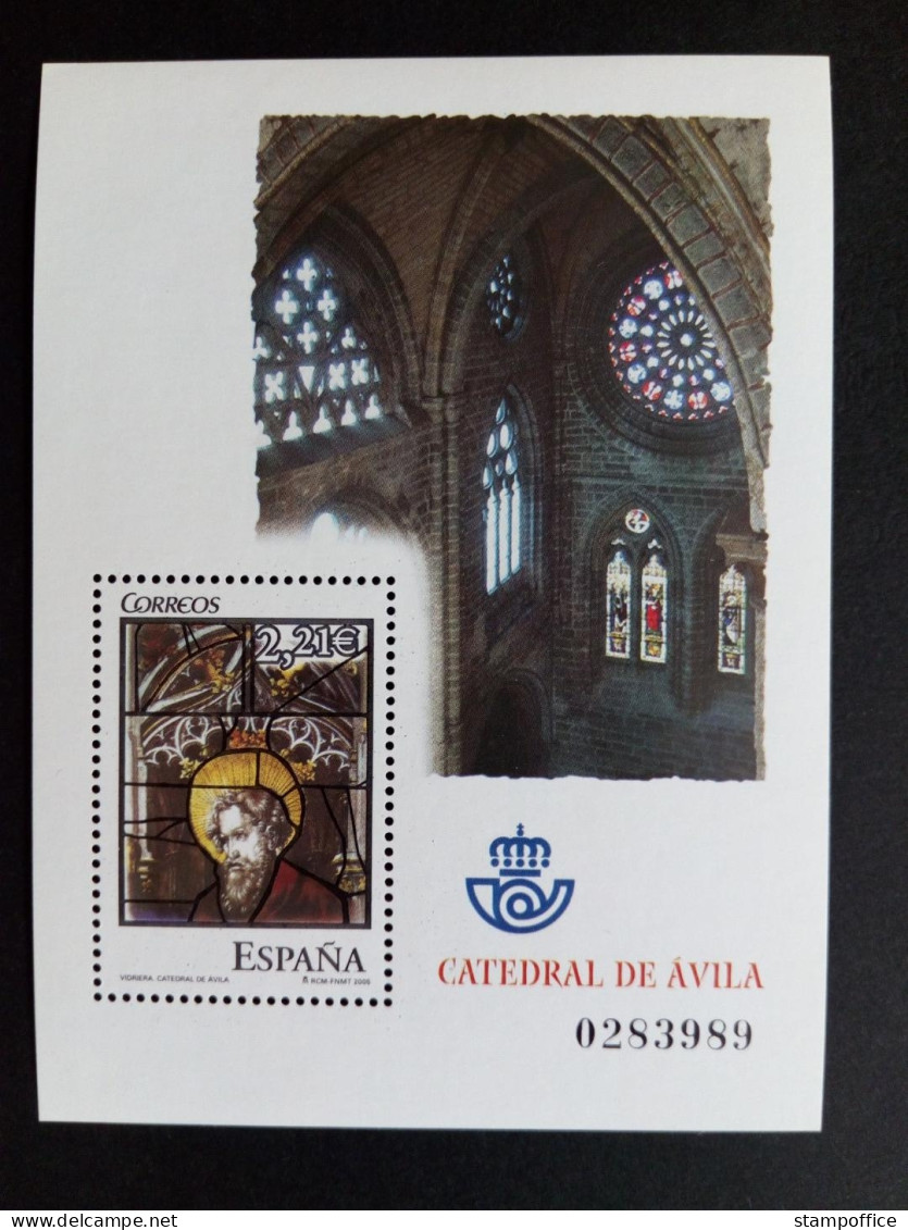 SPANIEN BLOCK 147 POSTFRISCH(MINT) GLASFENSTER(III) KATHEDRALE VON AVILA 2005 - Blocs & Feuillets