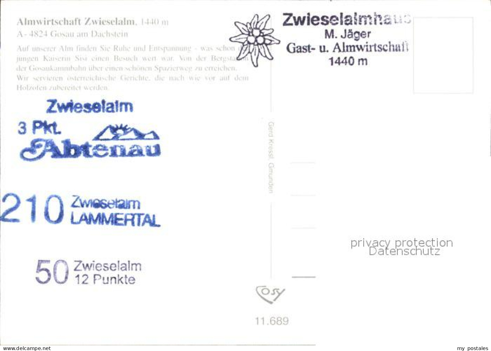 72576959 Gosau Oberoesterreich Zwieselalm Almwirtschaft Gosau Salzkammergut - Other & Unclassified
