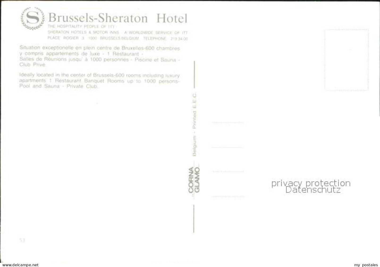 72576906 Bruessel Bruxelles Brussels Sheraton Hotel Bruessel - Laeken