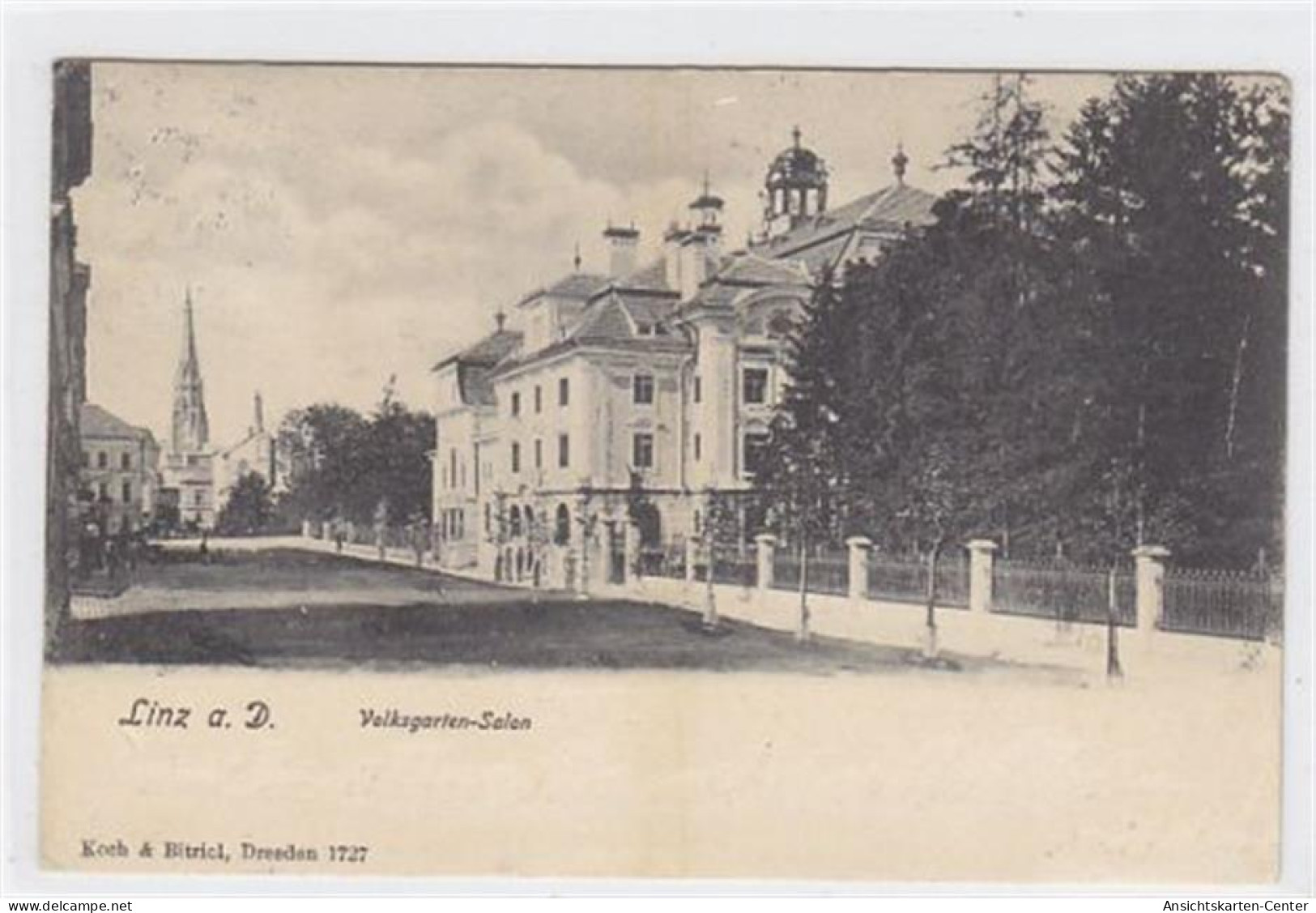 39007511 - Linz Volksgarten-Salon, Gelaufen 1903, Leichter Knick Unten Rechts,  Sonst Gut Erhalten. - Other & Unclassified