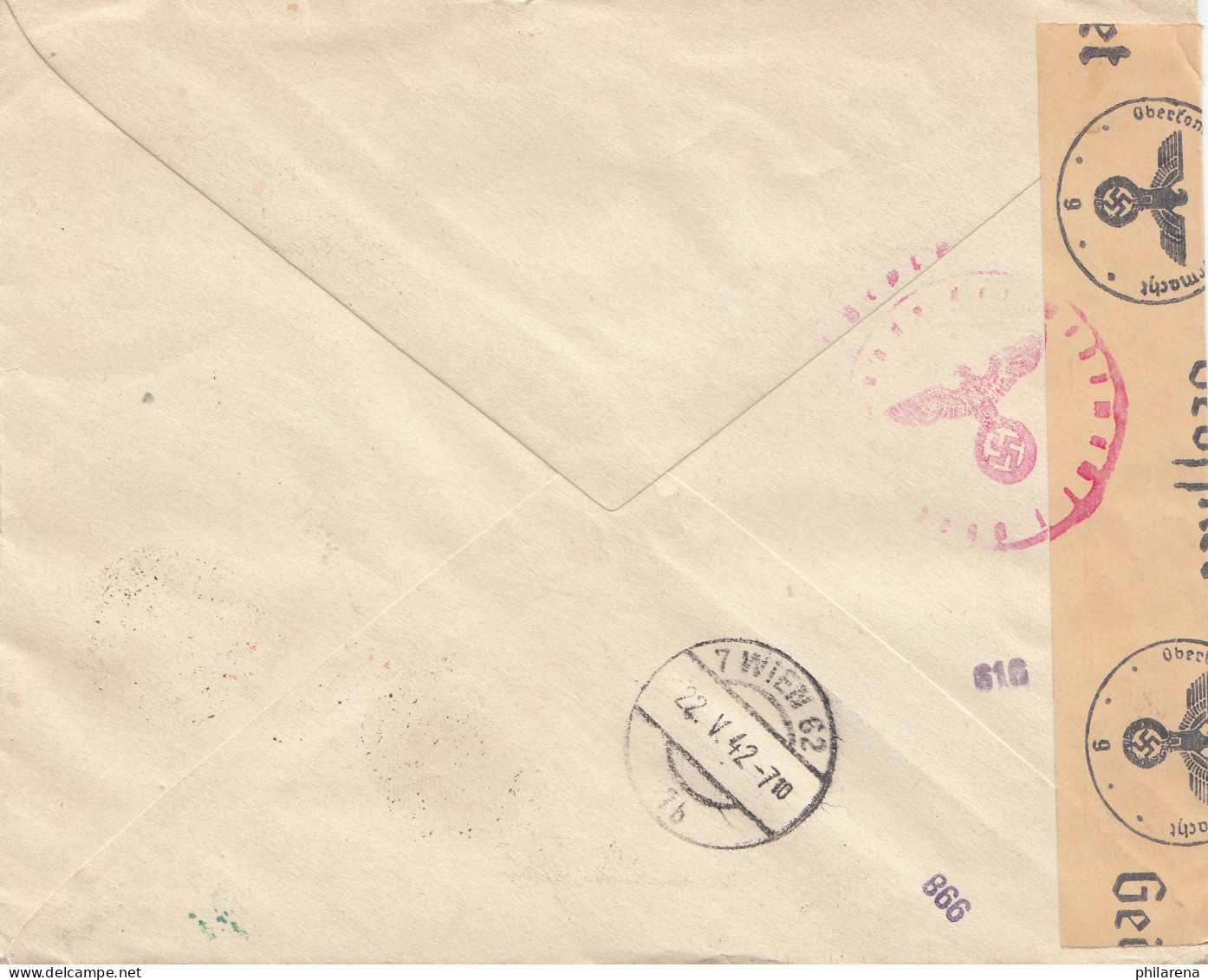 Ungarn: 1942: Einschreiben Luftpost Eilbote Budapest Nach Wien, OKW Zensur - Autres & Non Classés