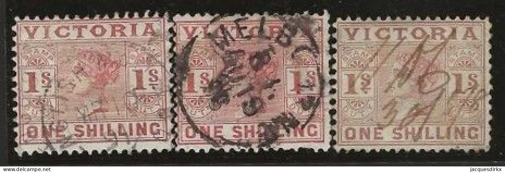 Victoria    .   SG    .   332  3x    .   O      .     Cancelled - Used Stamps