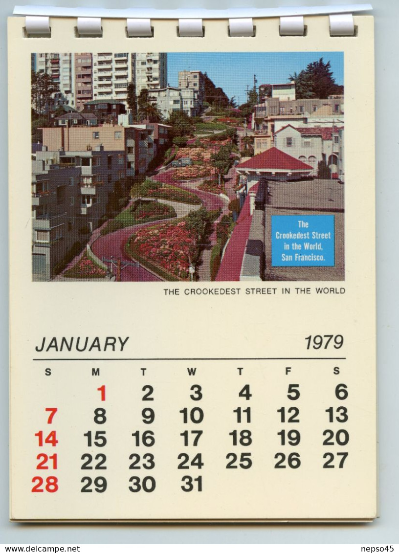 Calendrier Souvenir.San Francisco 1979.U.S.A. Amérique. - Petit Format : 1971-80