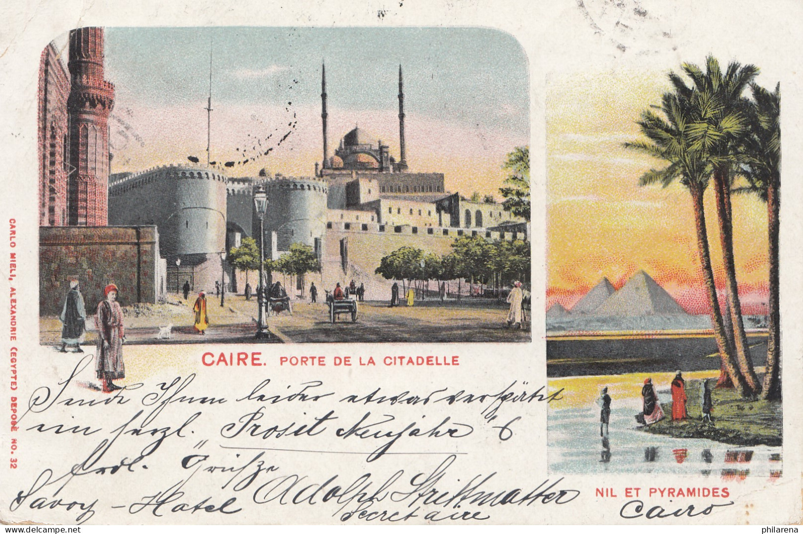 Ägypten/Egypte: 1902: Ansichtskarte Port De La Citadelle Nach Port. Ost Afrika - Autres & Non Classés