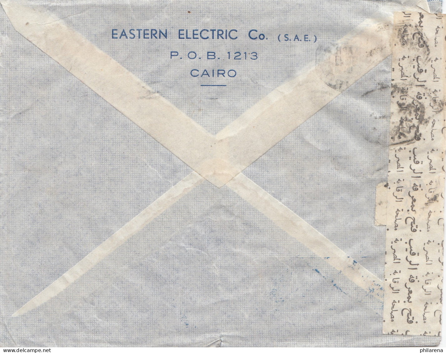 Ägypten/Egypte: 195x: Brief Als Luftpost Nach Stuttgart, Zensur - Autres & Non Classés