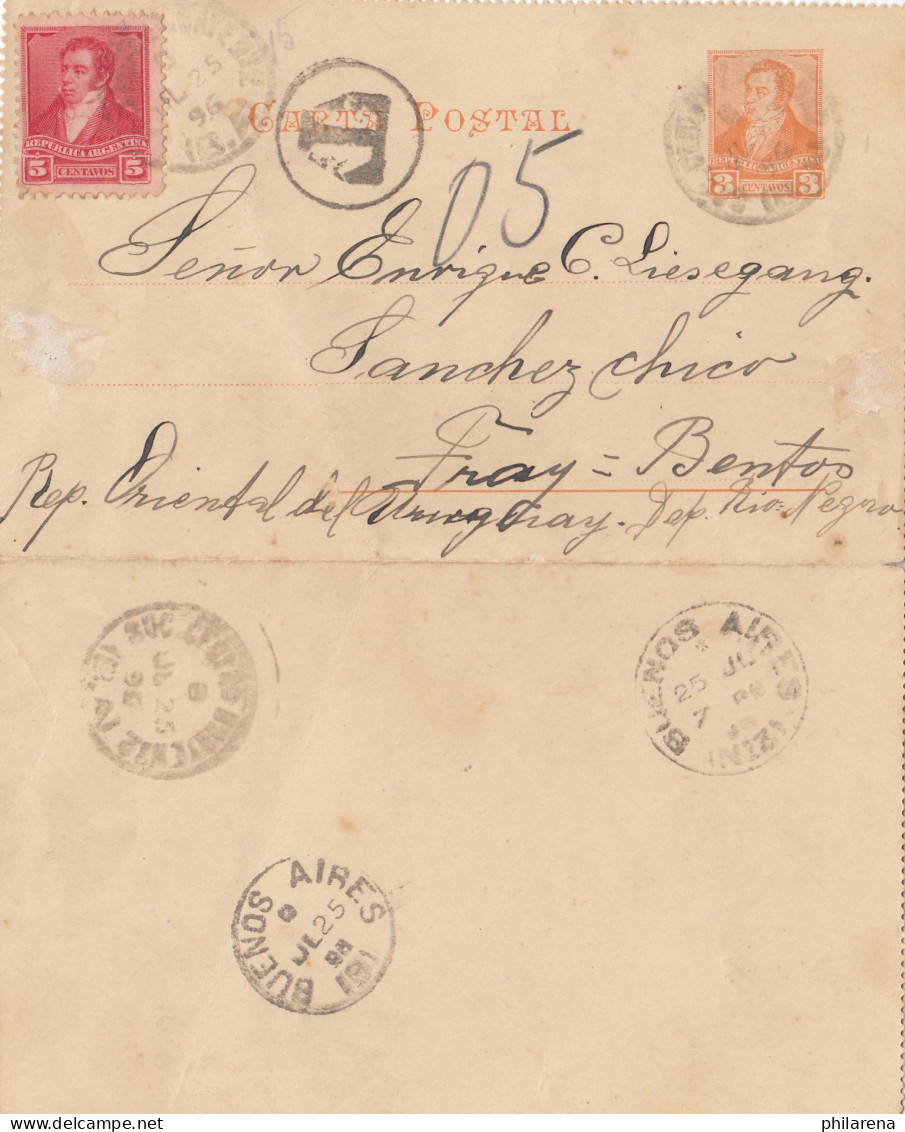 Argentinien: 1898: Kartenbrief Buenos Aires - Sonstige & Ohne Zuordnung