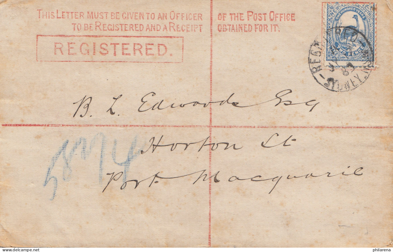 Australien: 1883: Regiustered Letter Sydney  - Autres & Non Classés