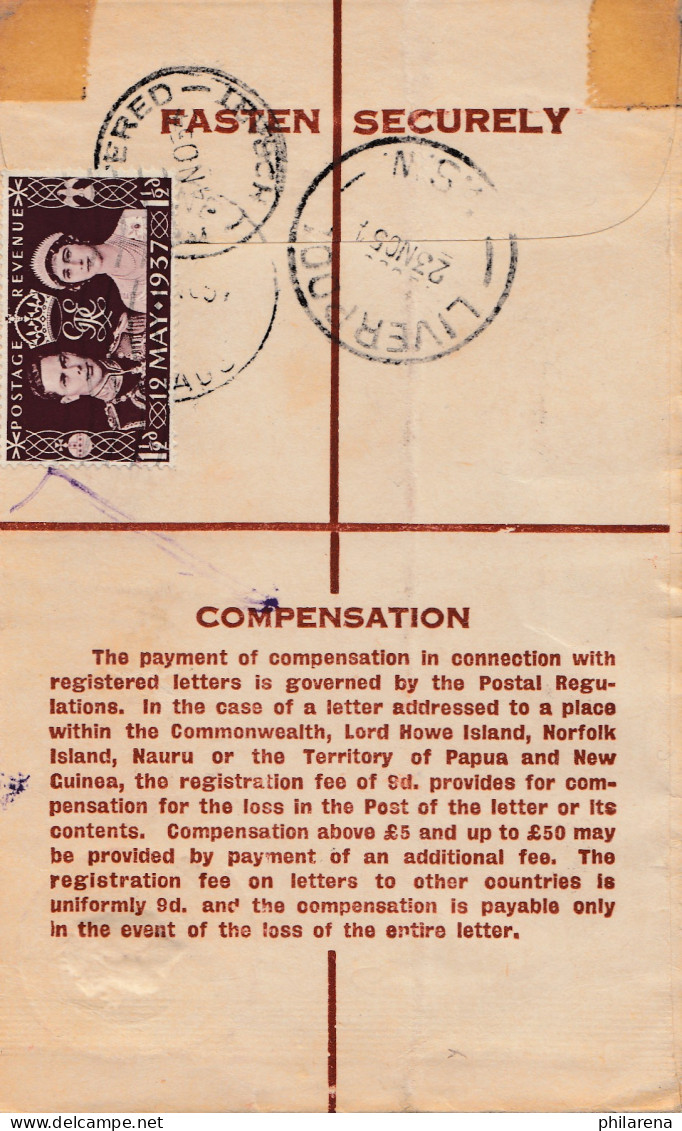 Australia 1957: Registered Letter From Liverpool NSW - Sonstige & Ohne Zuordnung