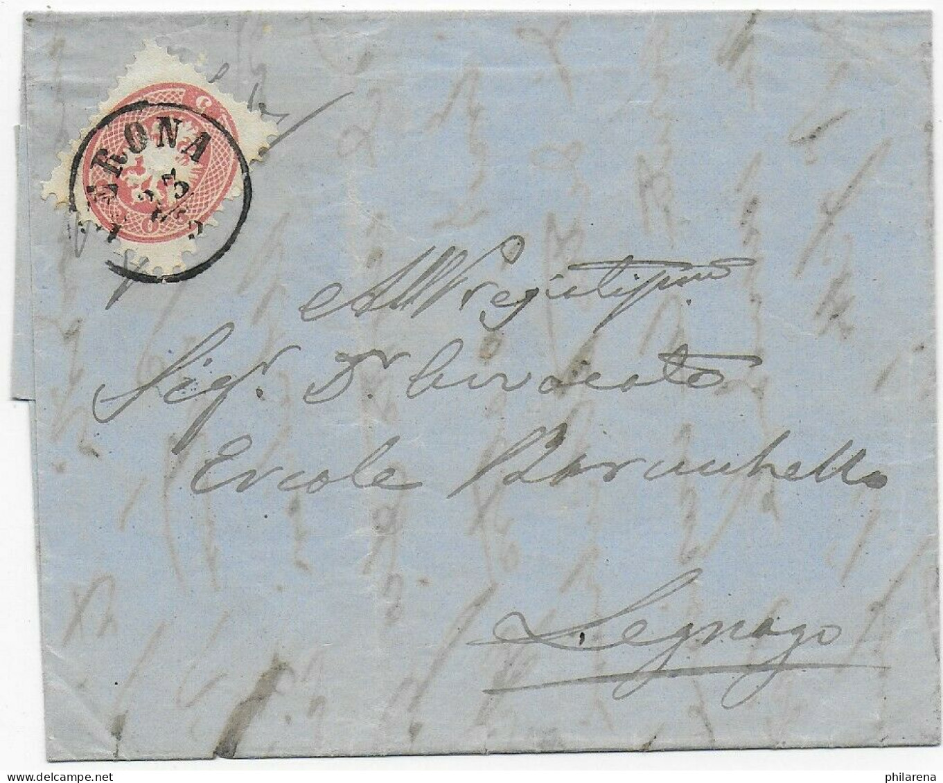 Brief Von Verona Nach Legnago 1876 - Non Classés