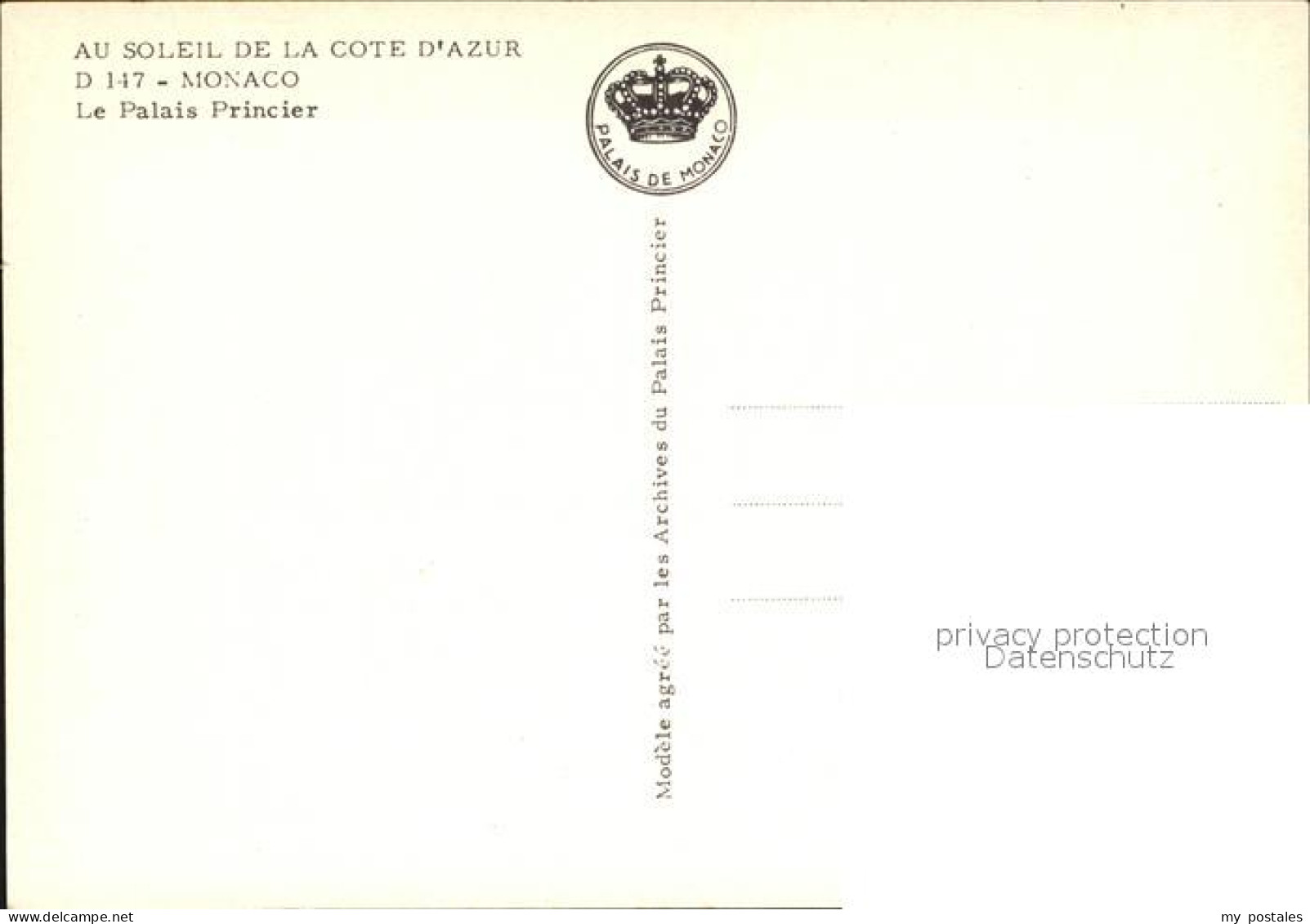 72576704 Monaco Palais Princier De La Principaute Monaco - Sonstige & Ohne Zuordnung