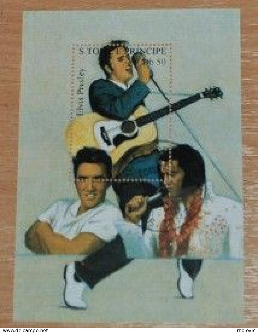 SAO TOME E PRINCIPE 1994, Elvis Presley, Famous People, Music, Mi #B312, Souvenir Sheet, Used - Elvis Presley